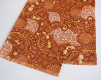 Vintage Scarf for Women | Beige, Brown, White and Orange Colors