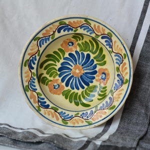 Vintage Pottery Wall Plate | Multicolor Korond Wall Plate | Antique Hungarian Deep Folk Plate