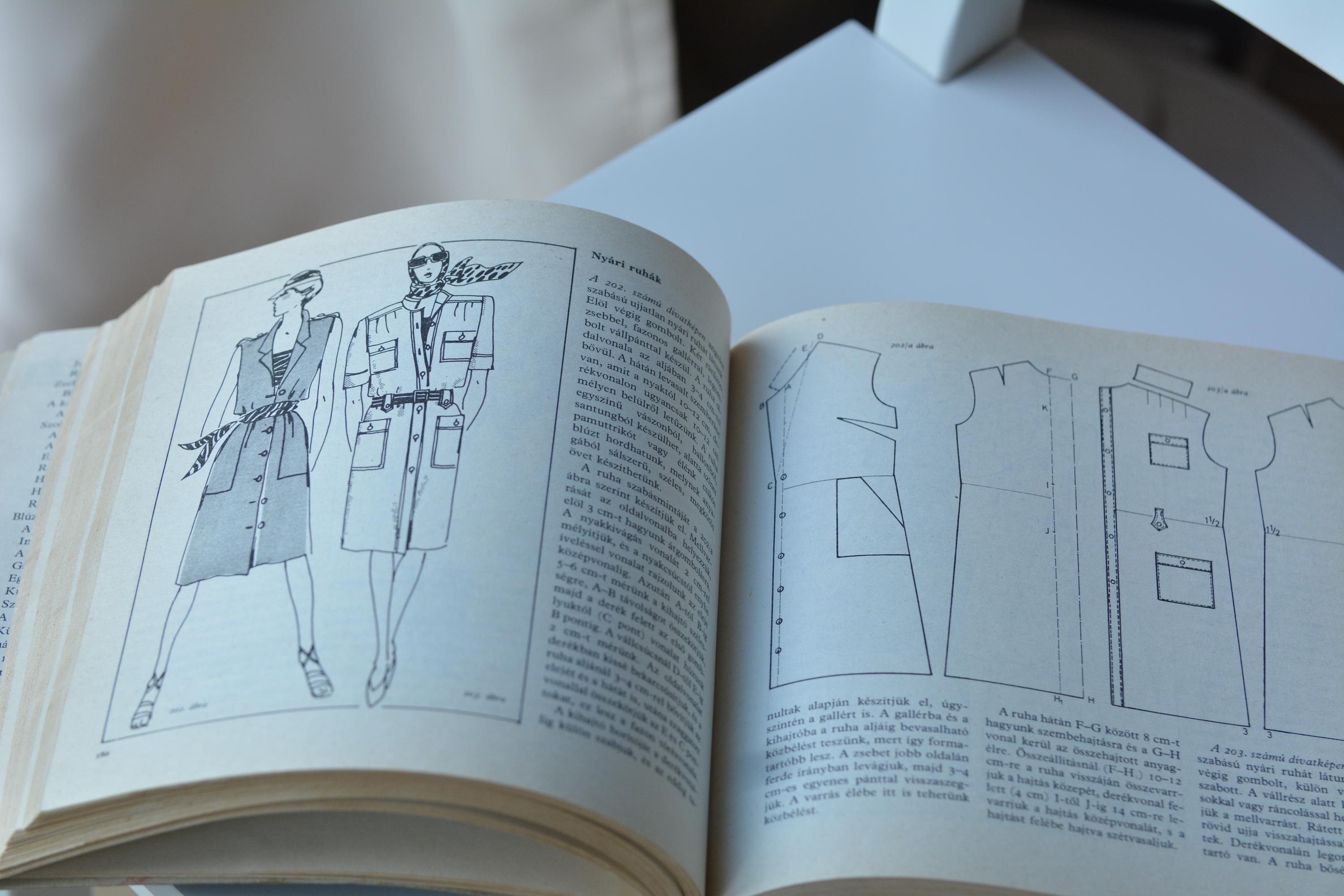 Vintage Hungarian Tailoring Sewing Book from the 1970s | Hungarian Book with a lot of Sewing Pattern | 1980s Hungarian Fashion