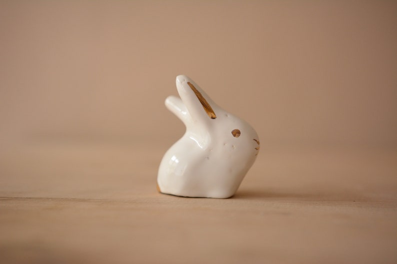 Vintage Porcelain Bunny Porcelain Animal Figurine From Etsy