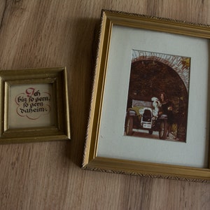 Vintage Wooden Frame with Prints | Elegenat Gold Color Square Frames
