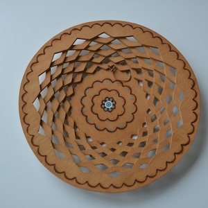 Vintage Wooden Wall Plate | Wooden Plate Boho Wall Decor