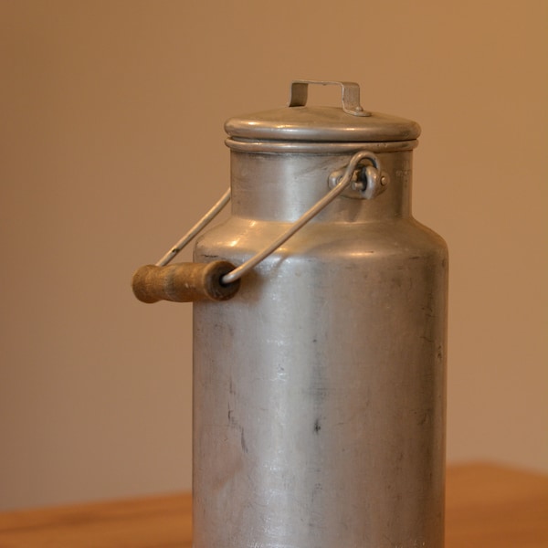 Vintage Metal Milk Jug from Hungary | Original Antique Aluminium Milky Can