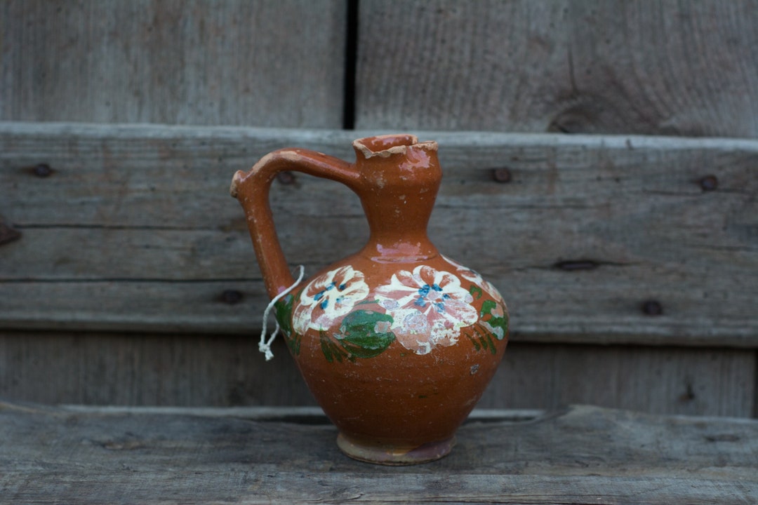 Antique Pottery Rattle Jar From Hungary | Antique Clay Folk Kid Toy - Etsy