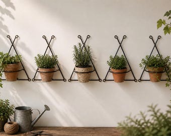 Vintage Iron Plant Stand Set | Hungarian Metal Flower Holders | 1970s - 80s Plant Display