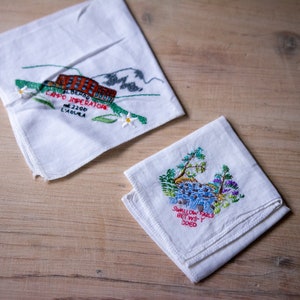Vintage Hankies | Embroidery Handkerchiefs | Vintage Souvenir
