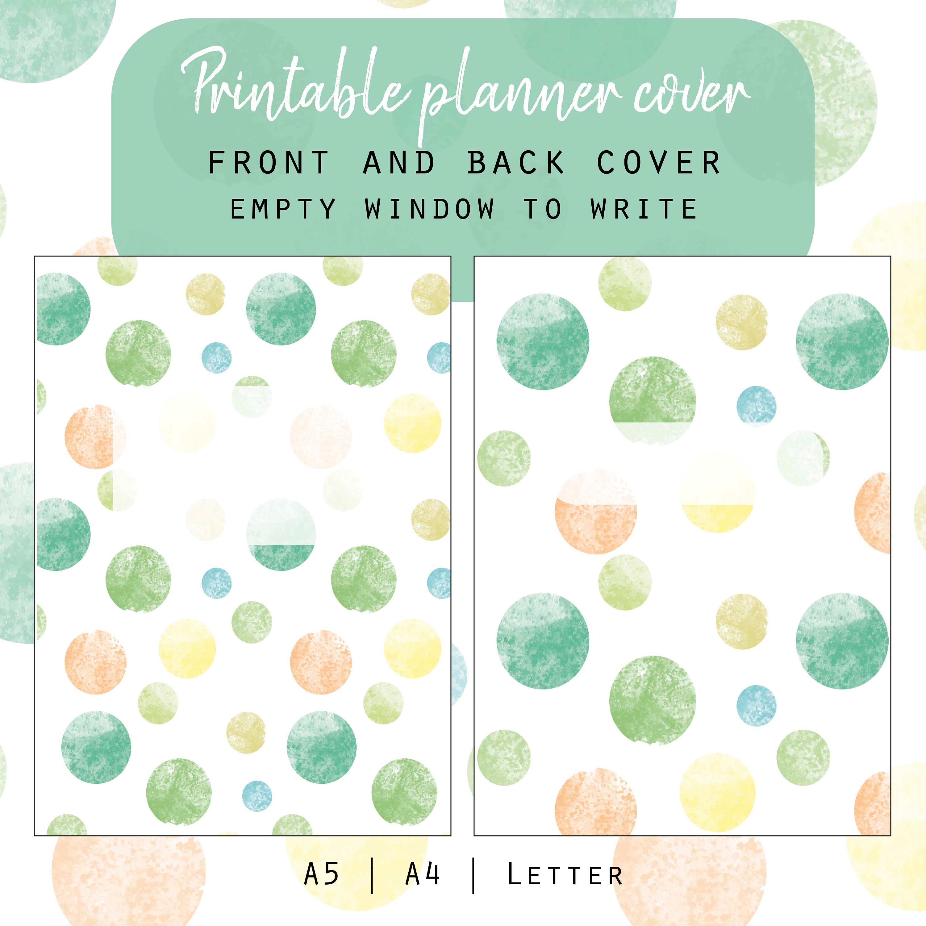 Printable planner cover polka dot planner Planner page - Etsy México