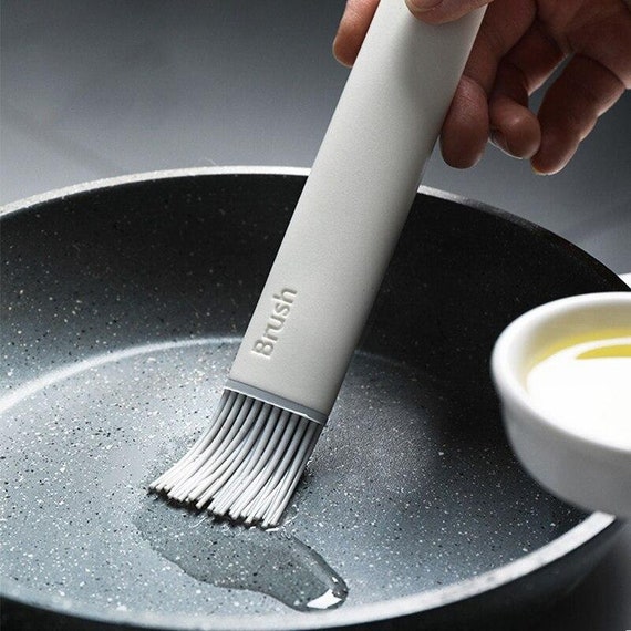 Silicone Kitchen Oil Brush Bbq Grill Basting Brush Wooden Handle