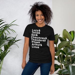 House in the Cerulean Sea TJ Klune Book Characters, YA Fantasy Tshirt Tee, LGBTQ+ Queer Bookish Gift, List Helvetica Minimalist, Unisex Soft