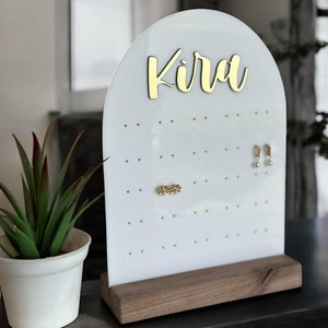Acrylic  Earring Holder | Personalized Jewelry Display | Tabletop Earring Display | Earring Organizer
