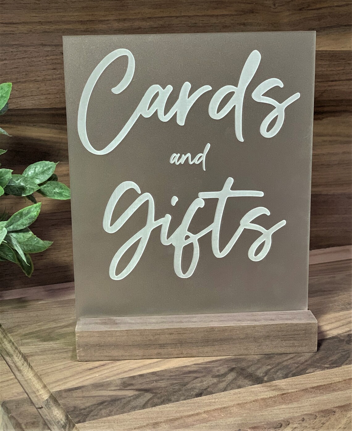 Engraved Matte Acrylic Cards and Gifts Sign Wedding Etsy