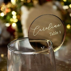 Personalized Acrylic Drink Toppers, Personalized Wedding Seating Chart, Custom Champagne Tags