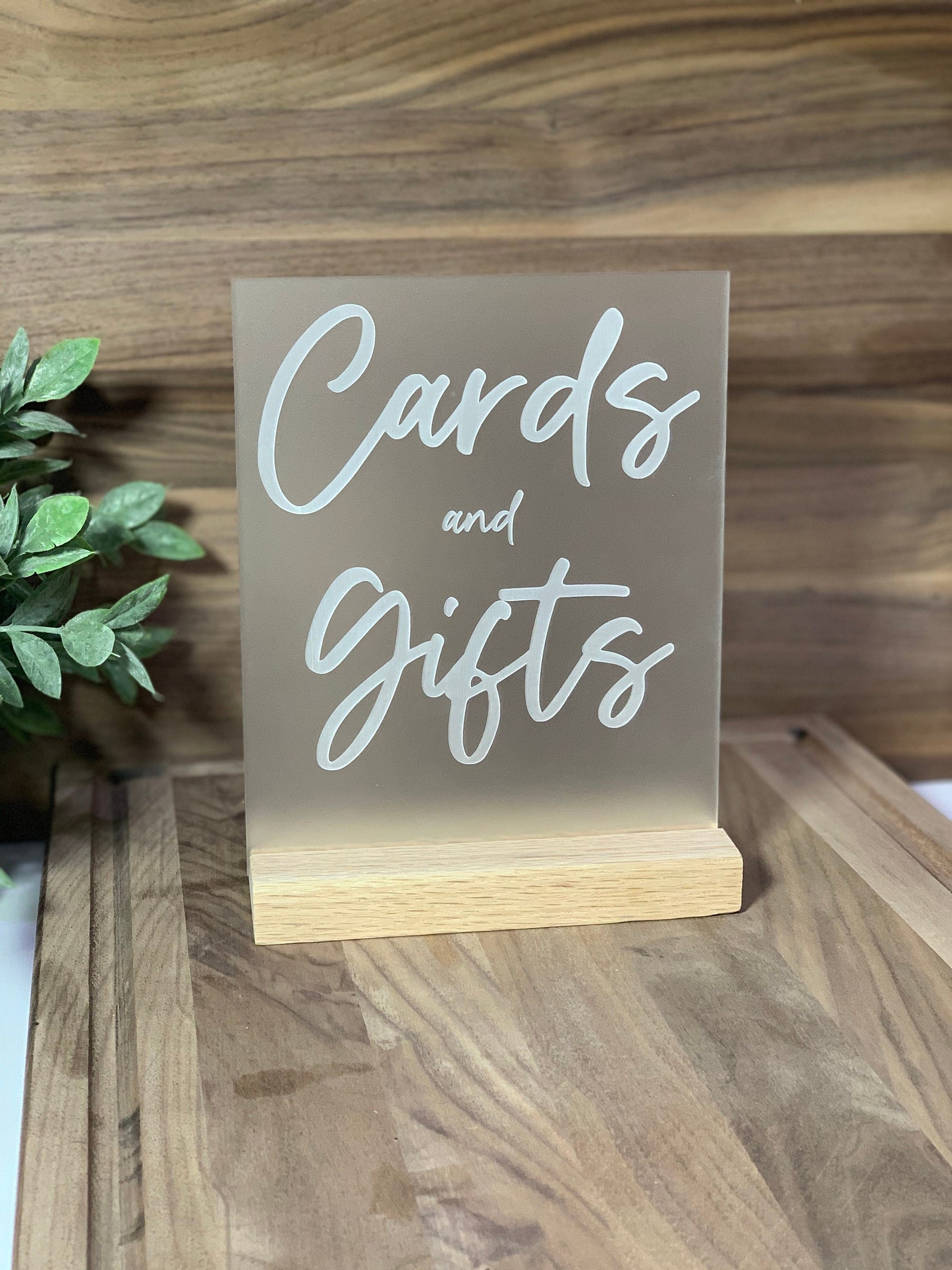 Engraved Matte Acrylic Cards and Gifts Sign Wedding Etsy