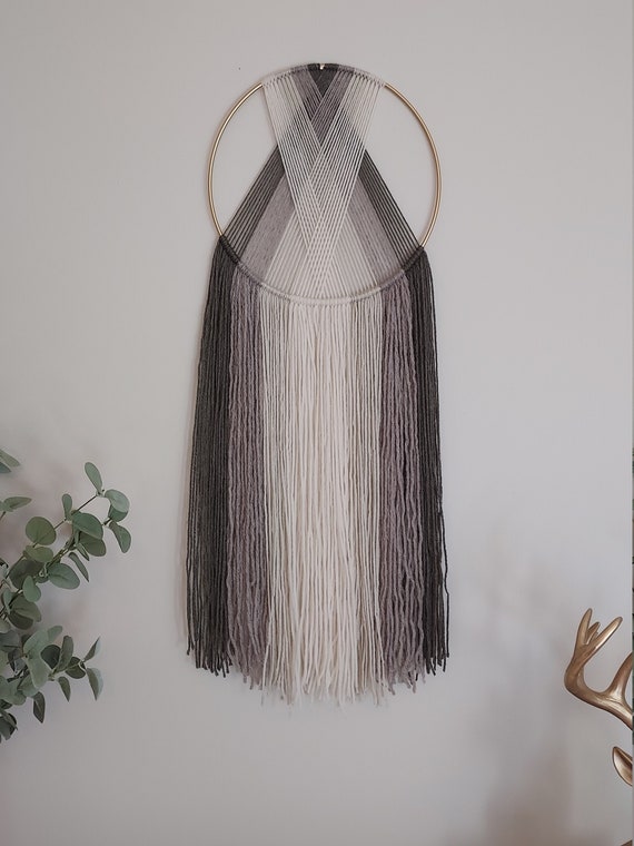 Modern Boho Decor | Neutral Yarn Art | Macrame Wall Hanging