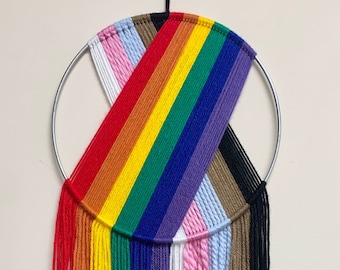LGBTQIA+ pride rainbow macrame/wall hanging