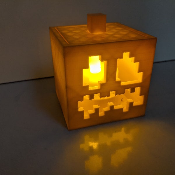 Minecraft Halloween Pumpkin Lantern