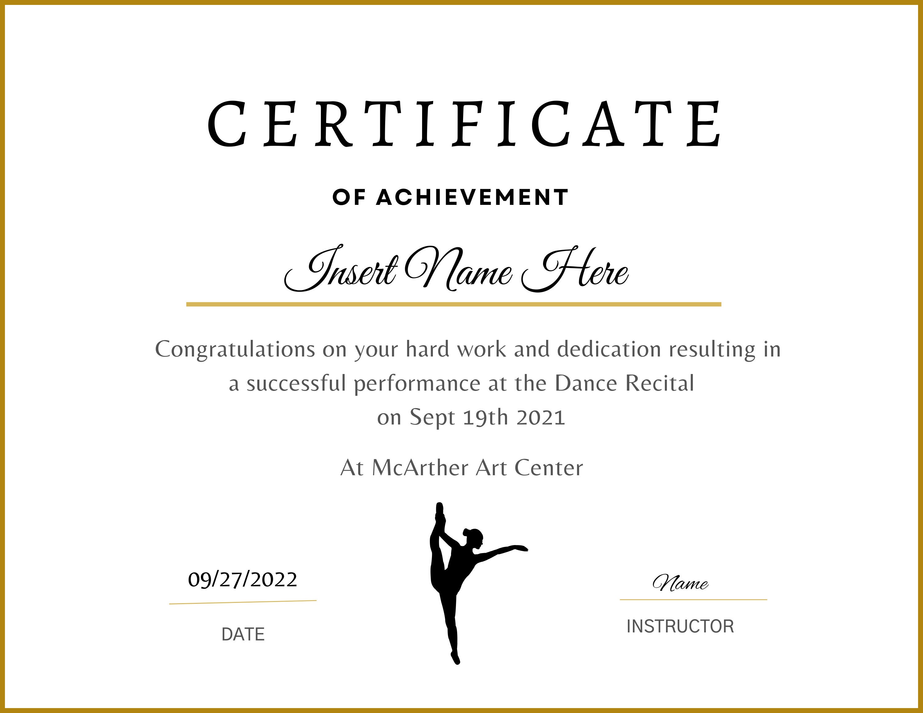 EDITABLE Dancer Certificate INSTANT DOWNLOAD, Dancing Award, Dancer EDITABLE Dancer Certificate INSTANT DOWNLOAD, Dancing Award, Dancer