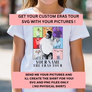 Vintage Custom Eras Tour Style SVG PNG | Custom Taylor Era's Theme Birthday Party T-Shirt | Personalized Your Image Era's Tour Png SVG File