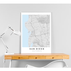 San Diego Map Digital Download | San Diego Map Wall Art Print | San Diego Map Print | San Diego Art | San Diego Print | San Diego City Map