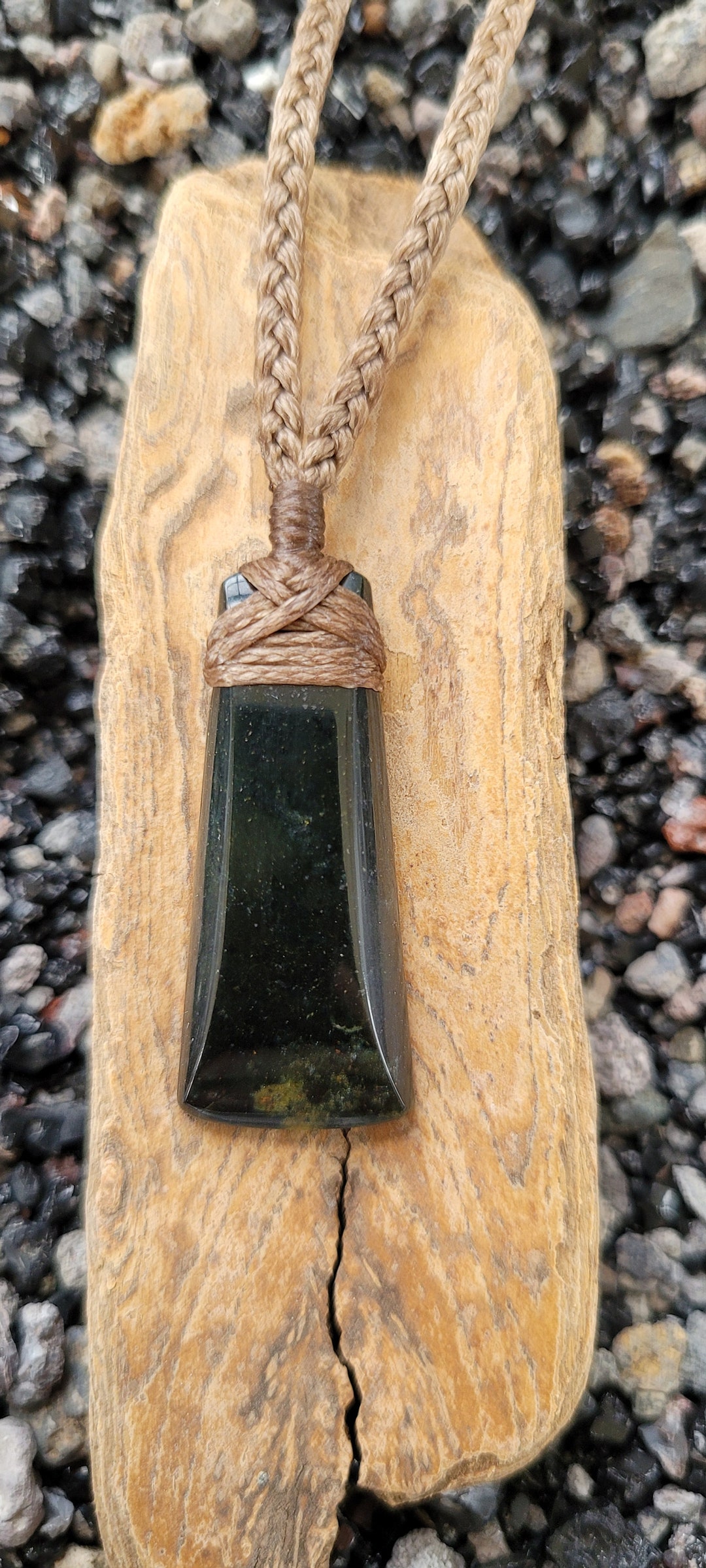 Wyoming Black Jade Necklace Etsy