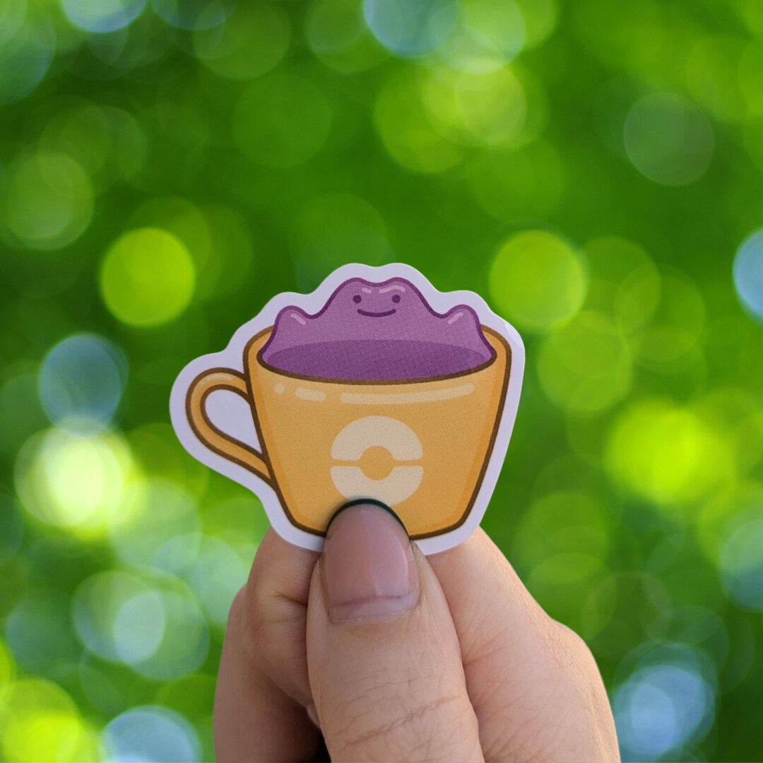 Ditto/shiny Ditto Cup Sticker | Die Cut Glossy Vinyl Sticker 5x4.2cm/2 ...
