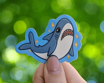 BLÅHAJ shark Sticker | Die Cut Glossy Vinyl Sticker 6.5x5cm/2.6"x2"