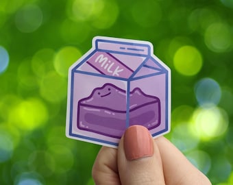 Ditto Milk Sticker | Die Cut Glossy Vinyl Sticker 5x5.5cm/2"x2.2"