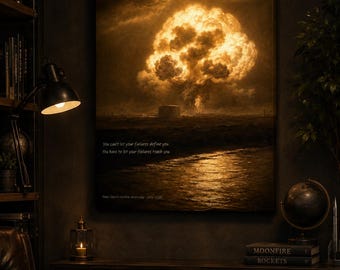Blue Origin New Glenn Canvas Wall Art, Hot Fire Anomaly Print, Inspirational Space Decor