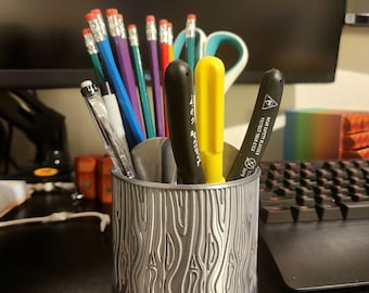 Organizador de escritorio giratorio STL, almacenamiento de escritorio de 4 compartimentos, archivo de impresión 3D