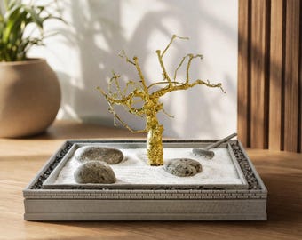 Double Wall Zen Garden STL — 3D Printable Desk Sand Garden | Meditation Office Decor
