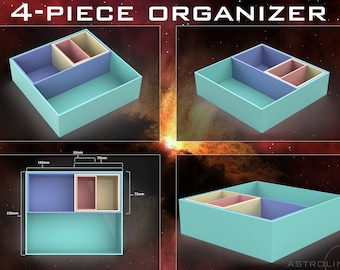 Organizzatore di archiviazione modulare STL, sistema di stampa 3D personalizzabile da 4 pezzi
