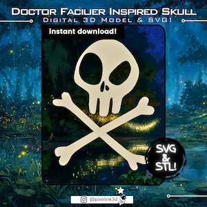 Doctor Facilier Inspired Skull STL & SVG — 3D Printable Disney Villain Fan Art | Cricut Printer