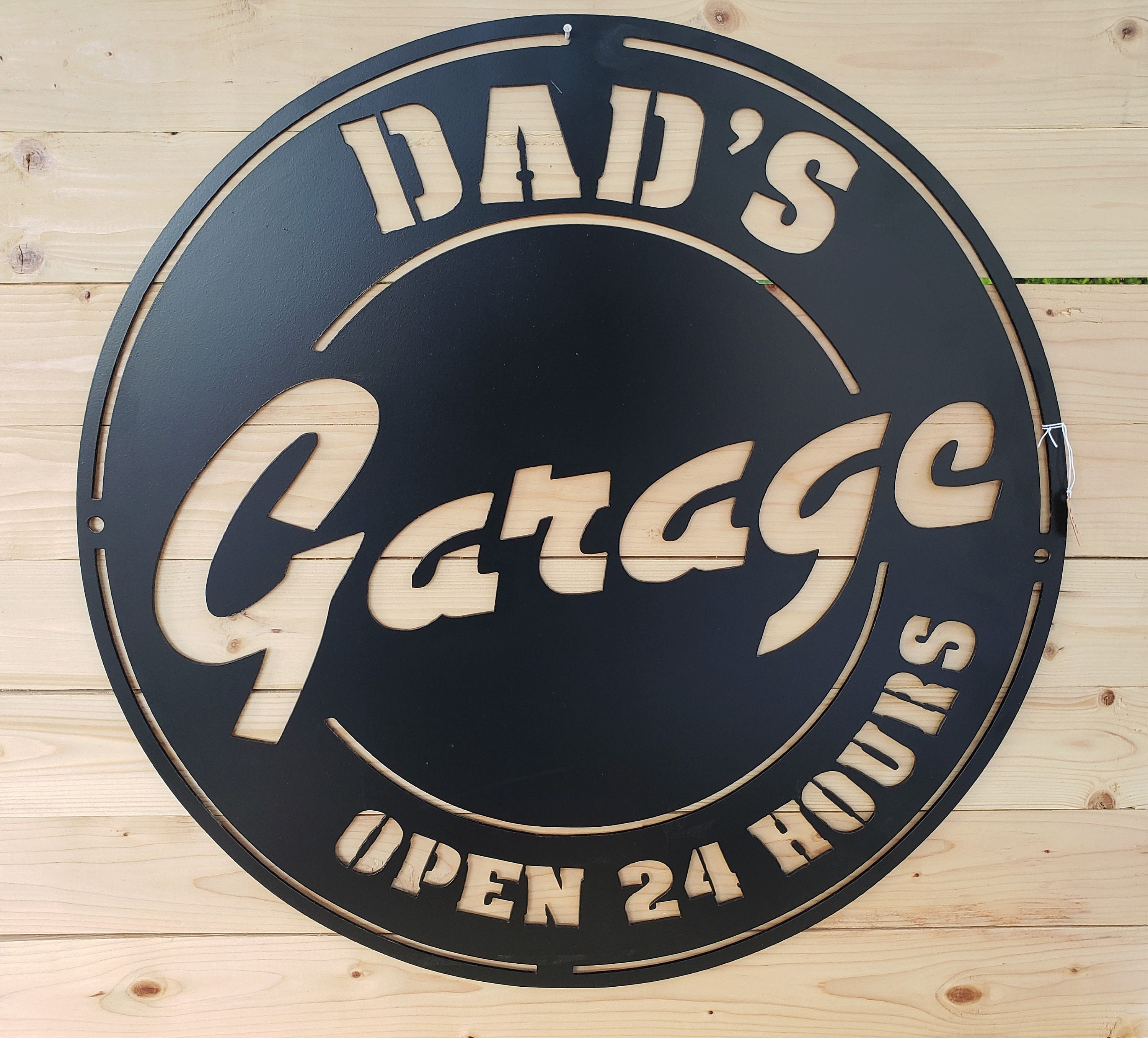 Dad's Garage Metal Sign Etsy