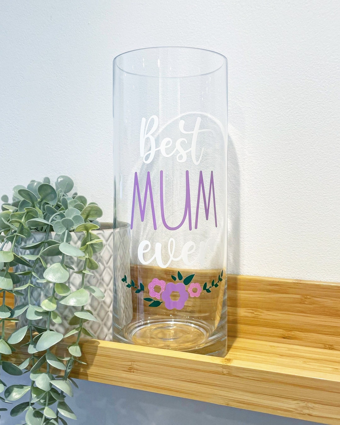 Mothers Day Vase, Personalised Vase, Gift for Mum, Flower Vase Gift, Personalised Gift Etsy UK
