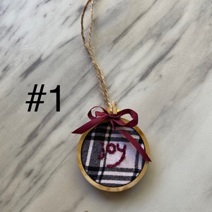 Hand Embroidered Ornament-Joy