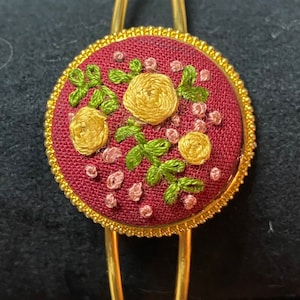 Hand Embroidered Bracelet Cuff