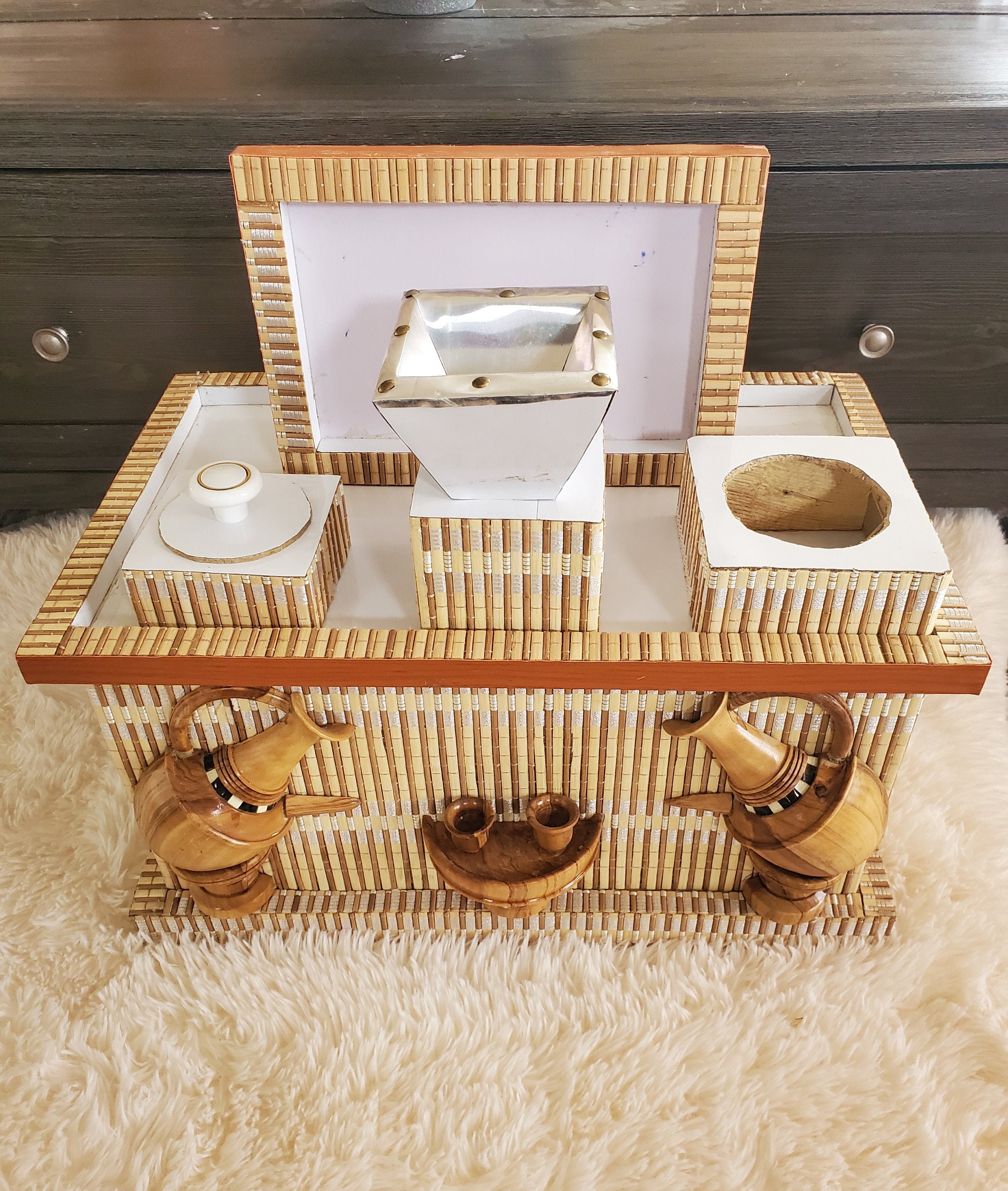 Large Hand Carved Ethiopian/eritrean- Rekebot Cultural Coffee