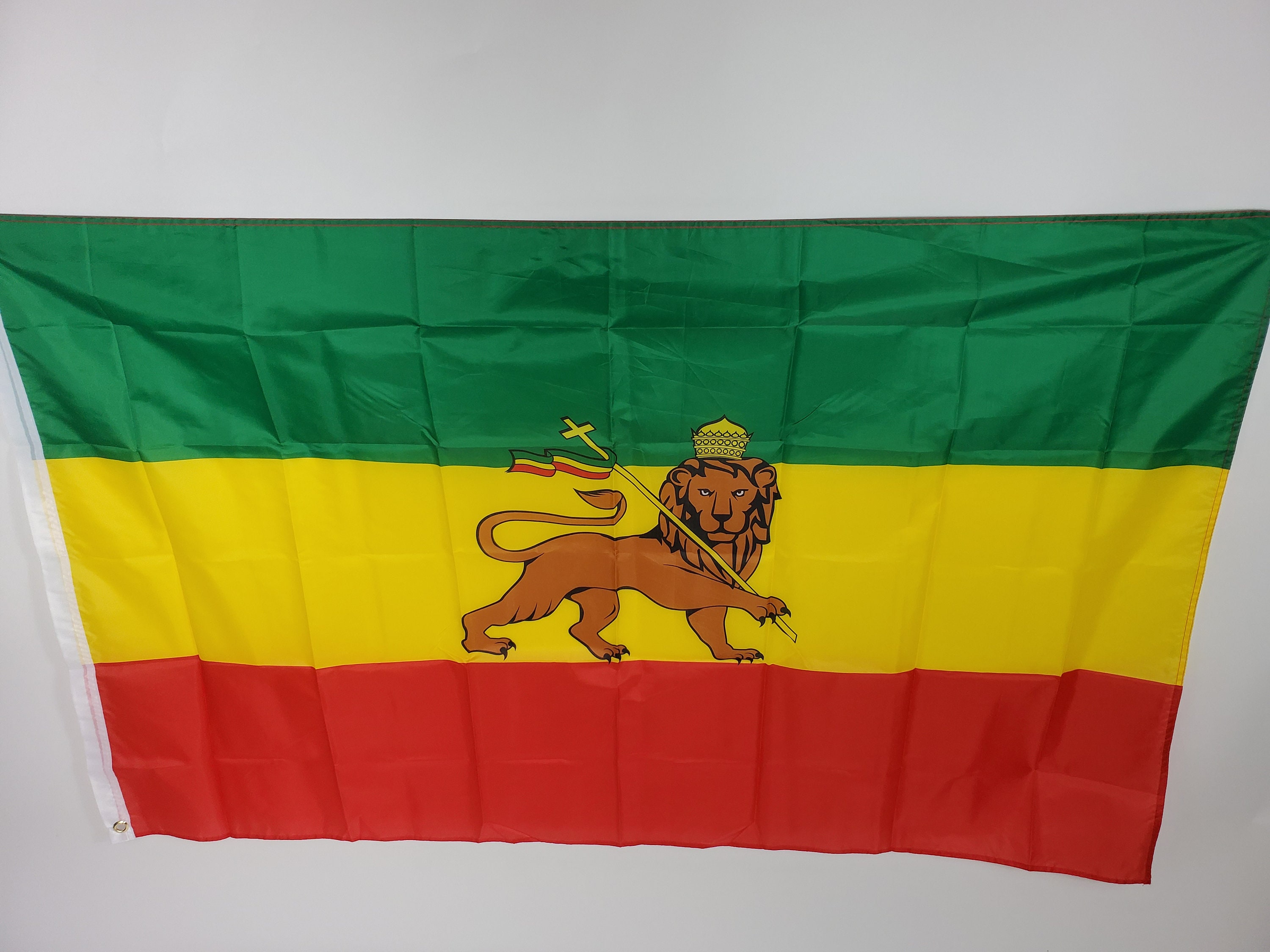 Ethiopian Rasta lion of judah flag Polyester Stock 3x5 Ft Etsy