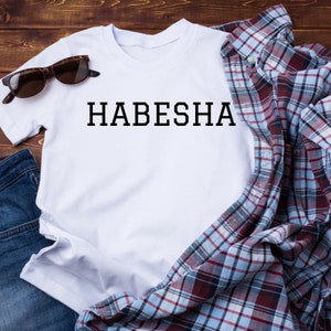 Habesha t-shirt ,Ethiopian T-shirt, Ethiopian gift, Eritrean t-shirt, Eritrean gift, ቲሸርት  Unisex Jersey Short Sleeve Tee