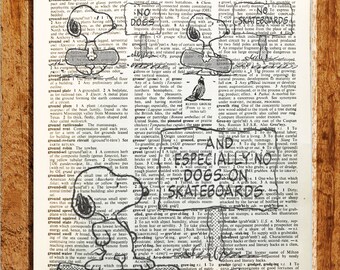 Gift Code E18 Vintage Dictionary Art Wall Art Kitchen House Art Charlie Brown And Snoopy Peanuts Cartoon Art Giclee Art Collectibles Kromasol Com