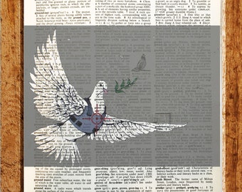 Banksy Dove - Etsy