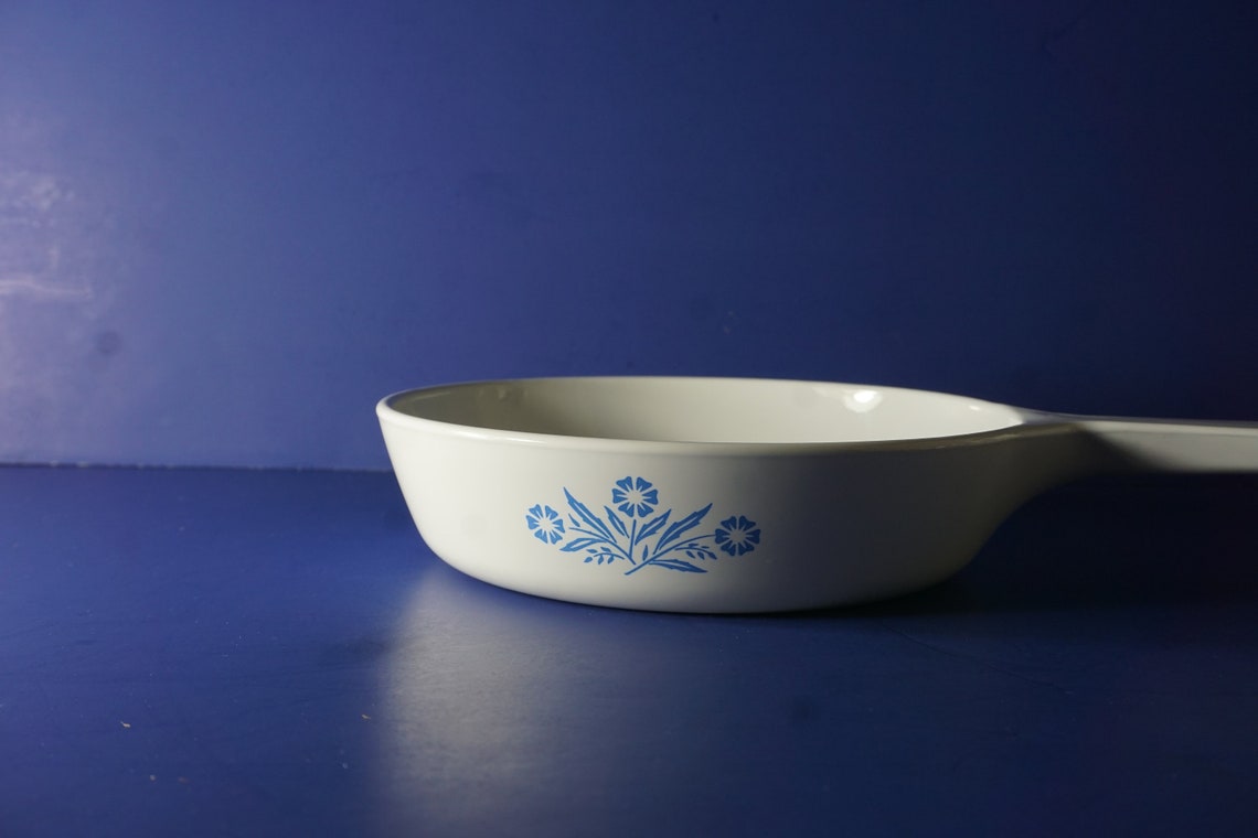 Pyrex/corning Ware Blue Cornflower Baking Skillet Etsy