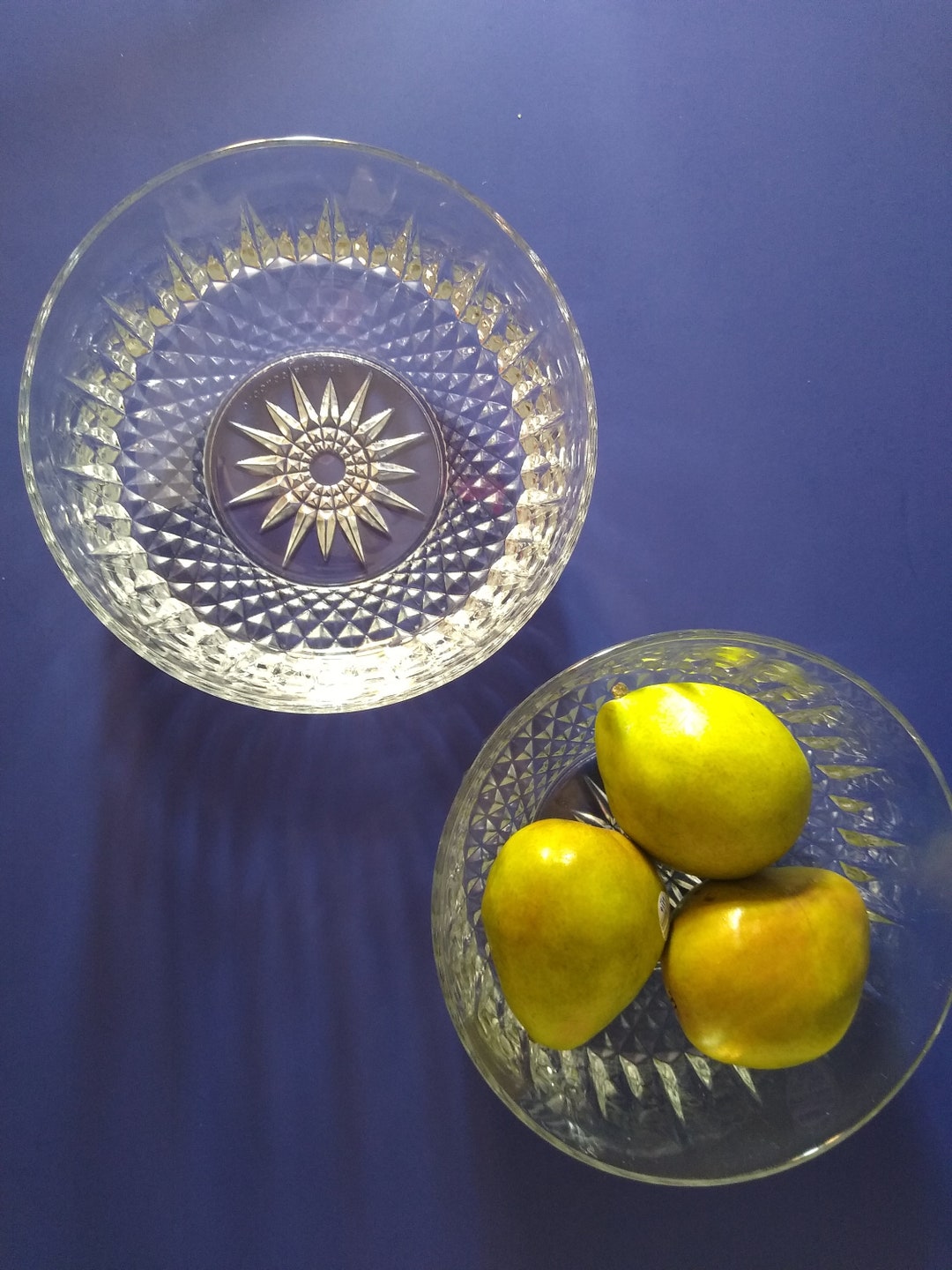Cut Glass Salad Bowl Etsy