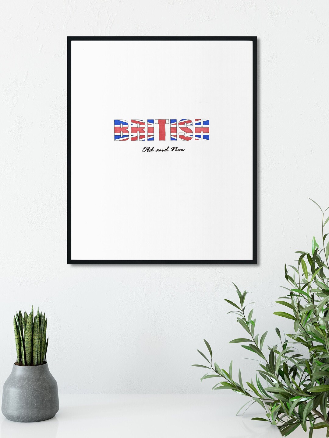British Old and New Word Art Print Etsy UK