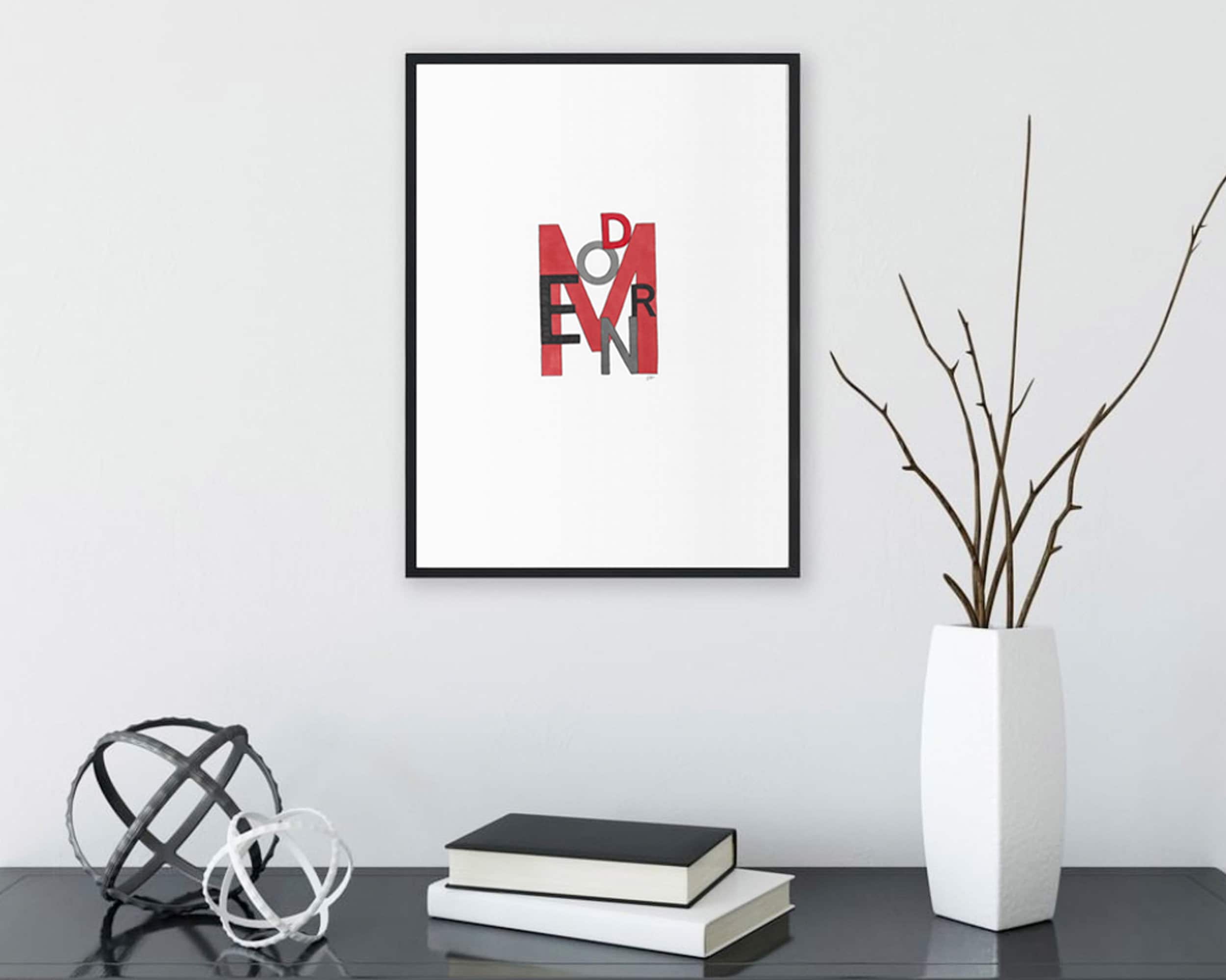 Modern Hand Drawn Word Art Print