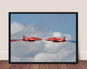 Red Arrows Crossing Wall Art Print