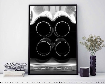 Pagani Huayra Exhaust Close Up Wall Art Print