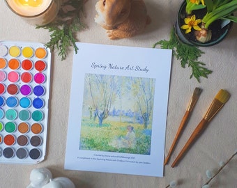 Spring Nature Art Study, Exploring Nature with Children, Morning Basket, Poetry Tea Time, Art Study, Charlotte Mason, Homeschooling, Digital