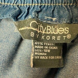 Gonna midi/maxi in chambray vintage Y2K City Blues di Koret, taglia 18W, Tencel, taglia vintage. immagine 9