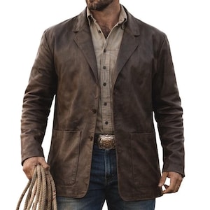Robert Comstock Leather Jacket for Men - Etsy